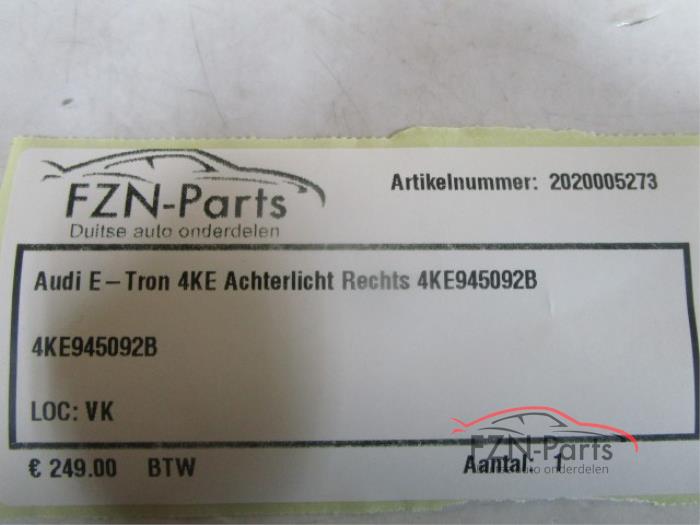 Audi E-tron 4KE Achterlicht Rechts-buiten