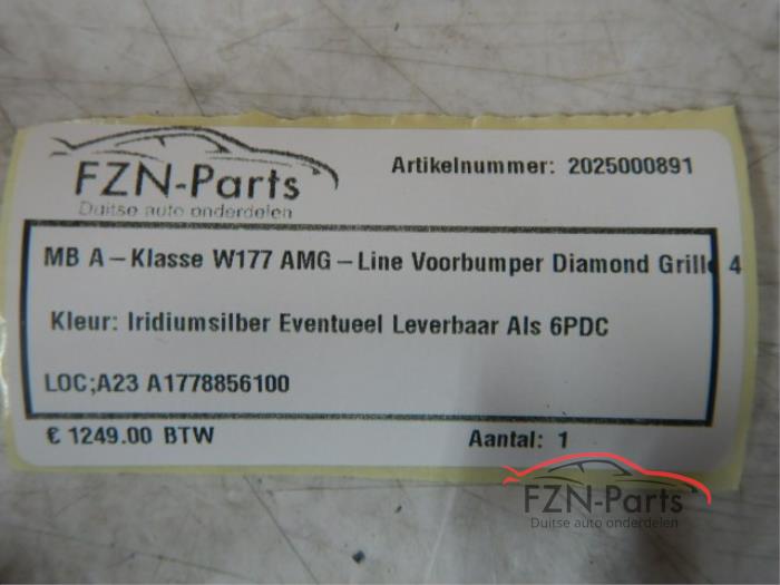 Mercedes-Benz A-klasse W177 AMG-Line Voorbumper Diamond Grille 4PDC