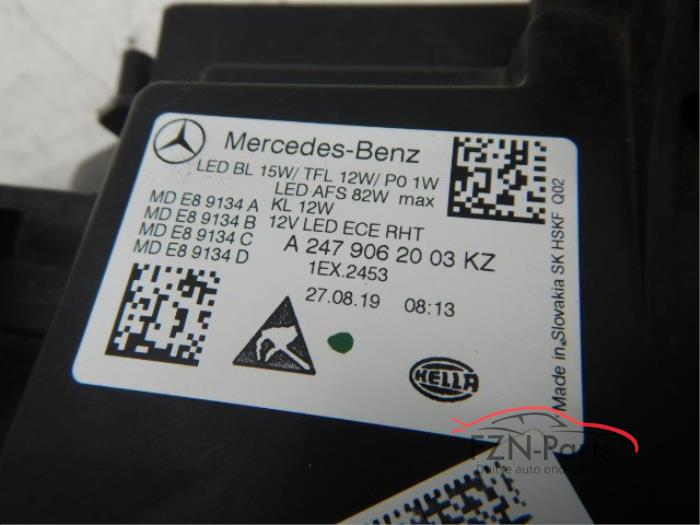 Mercedes-Benz B-Klasse Facelift A247 Koplamp Rechts VOLLED Multibeam