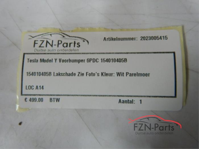 Tesla Model Y Voorbumper 6PDC