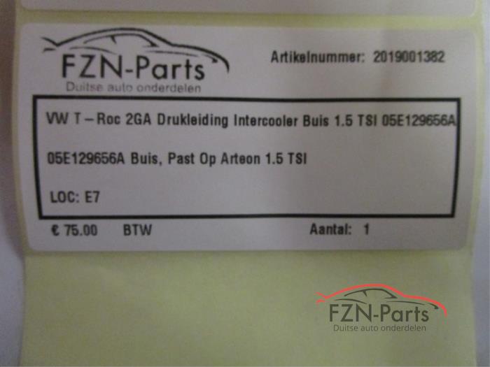 VW T-Roc 2GA Drukleiding Intercooler Buis 1.5 TSI