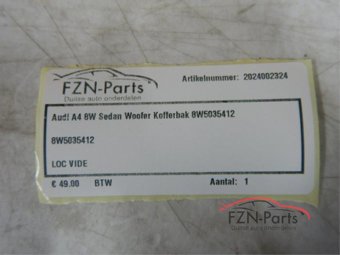 Audi A4 8W Sedan Woofer Kofferbak