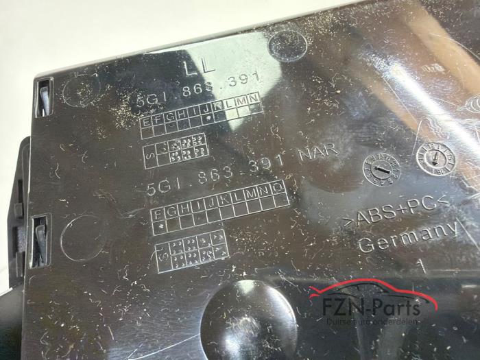 VW Golf 7 5G Inleg middenconsole asbak voorzijde hoogglans zwart