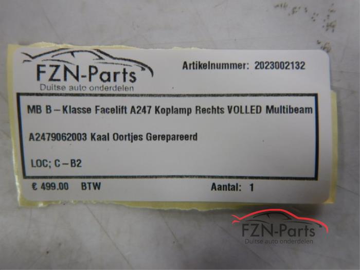 Mercedes-Benz B-Klasse Facelift A247 Koplamp Rechts VOLLED Multibeam