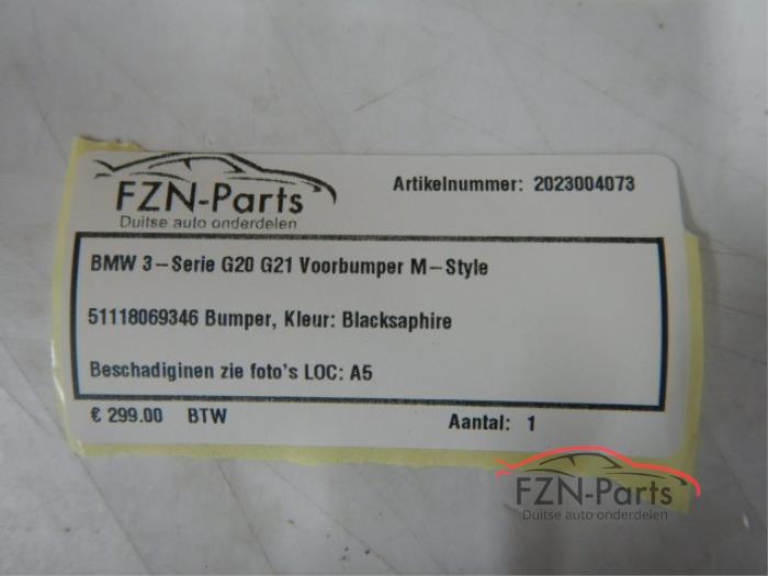 BMW 3-Serie G20 G21 Voorbumper M-Style