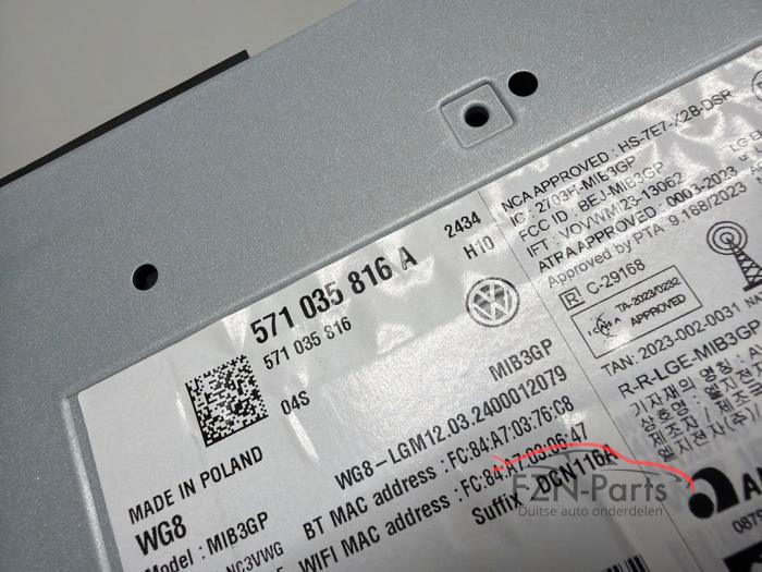 VW Tiguan 571 Navi Computer Regelunit