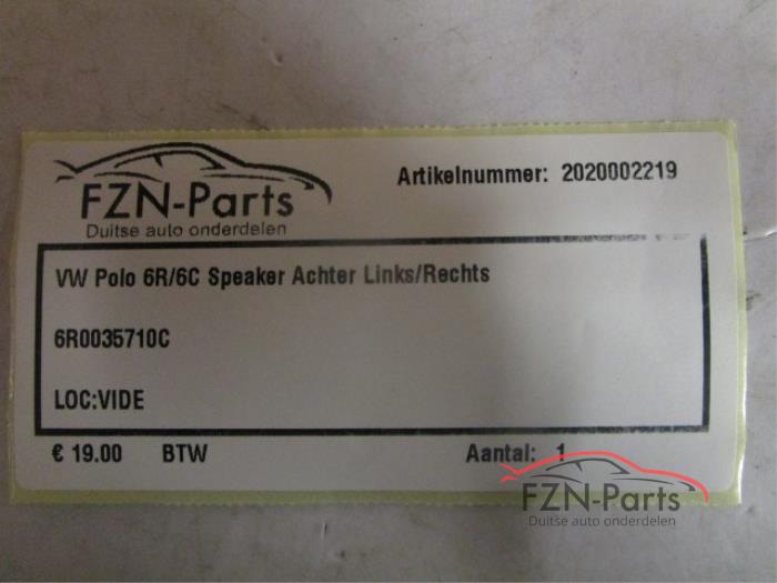 VW Polo 6R/6C Speaker Achter Links/Rechts