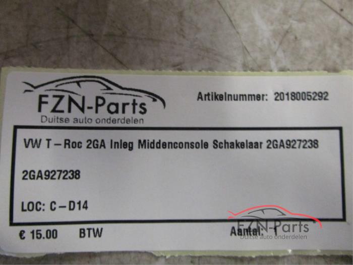 VW T-roc 2GA Inleg Middenconsole Schakelaar