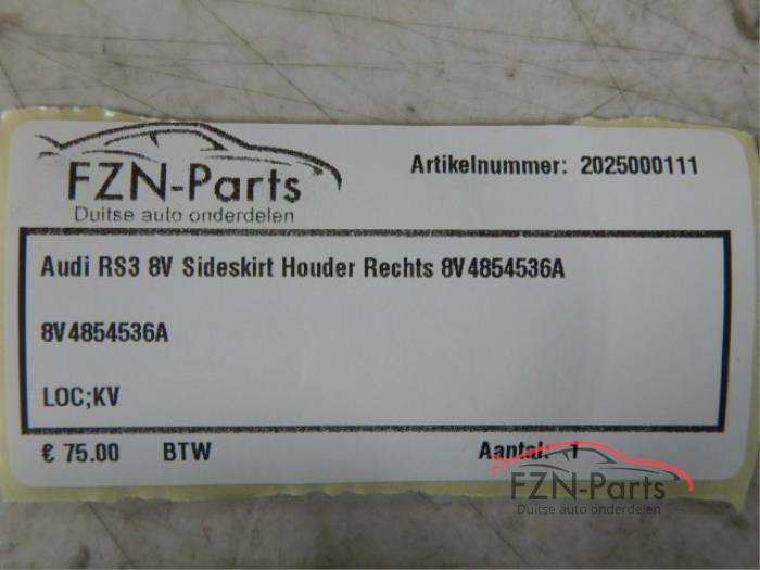 Audi RS3 8V Sideskirt Houder Rechts