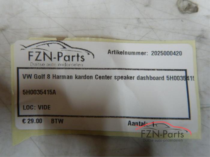 VW Golf 8 Harman Kardon Center Speaker Dashboard