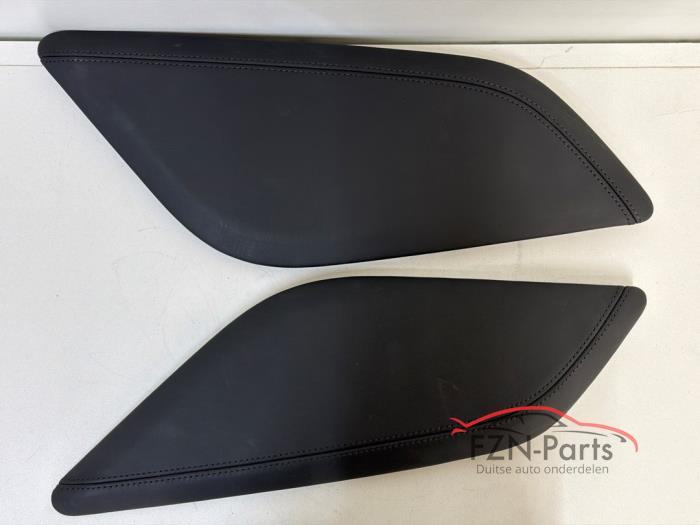 Audi A6 	4G C7 Afdek afdekking middenconsole Leer Leder zwart stiksel