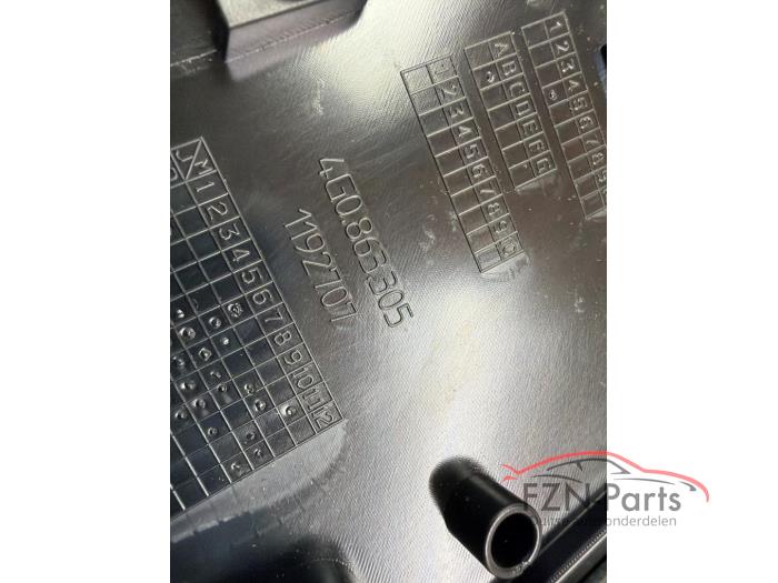 Audi A6 	4G C7 Afdek afdekking middenconsole Leer Leder zwart stiksel