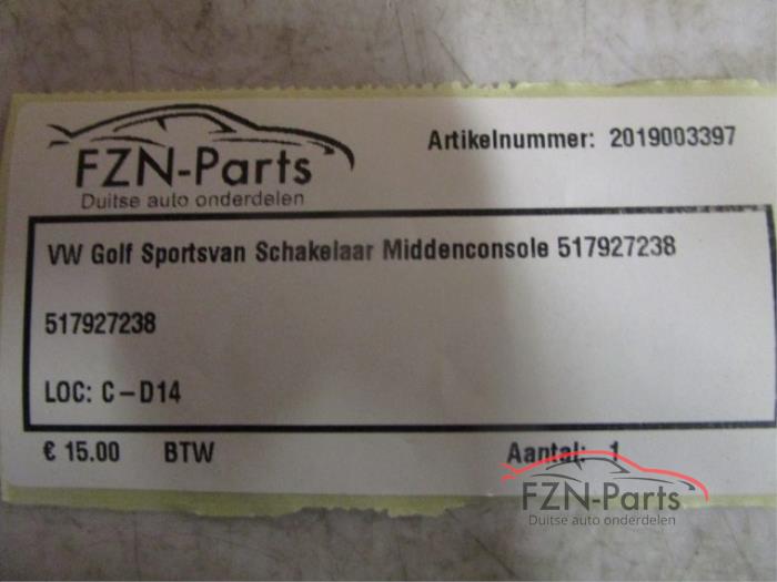 VW Tiguan 5NA Schakelaars Middenconsole