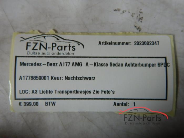 Mercedes-Benz A177 AMG A-Klasse Sedan Achterbumper 6PDC