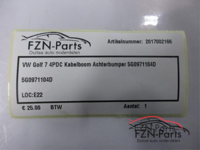 VW Golf 7 4PDC Kabelboom Achterbumper