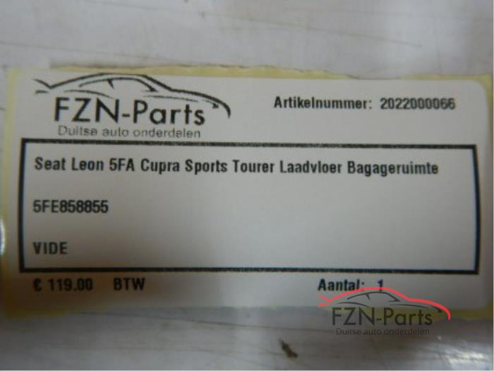 Seat Leon 5FA Cupra sports tourer laadvloer bagageruimte