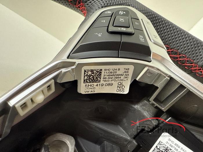 VW Golf 8 GTI Stuur Leer Leder Rood Stiksel MF+F1+ACC Verwarmd