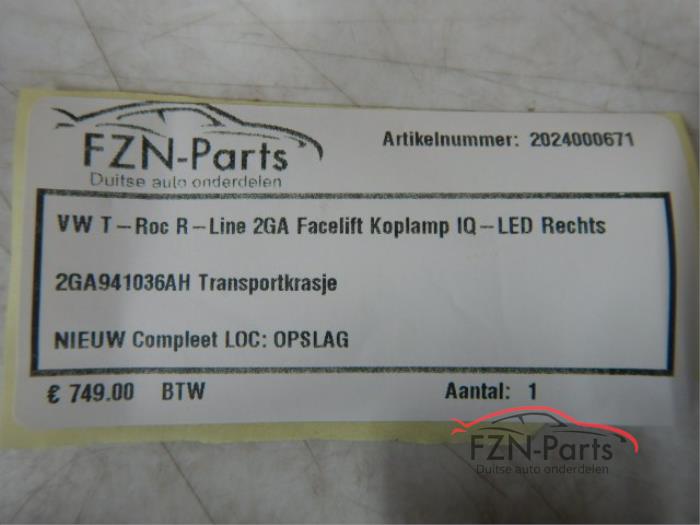 VW T-Roc R-Line 2GA Facelift Koplamp IQ-Led Rechts