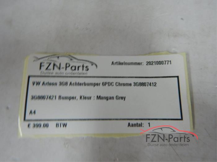VW Arteon 3G8 Achterbumper 6PDC Chrome LB7R