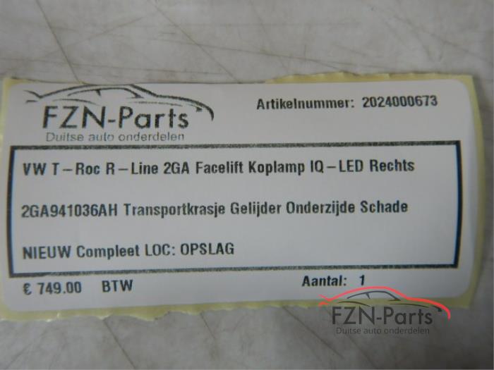 VW T-Roc R-Line 2GA Facelift Koplamp IQ-LED Rechts
