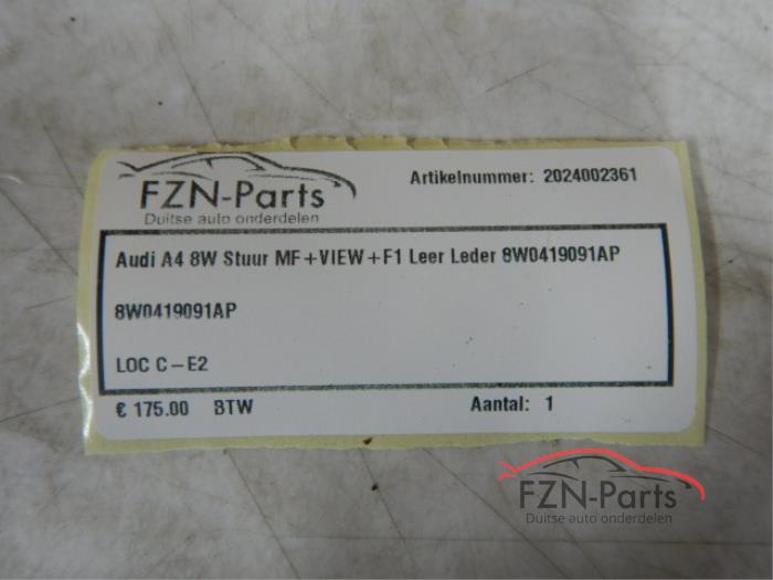 Audi A4 8W Stuur MF+VIEW+F1 Leer Leder