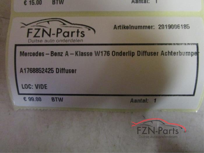 MB A-Klasse W176 Diffuser Achterbumper