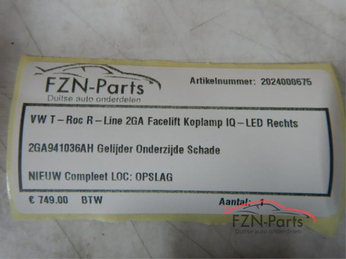 VW T-Roc R-Line 2GA Facelift Koplamp IQ-LED Rechts