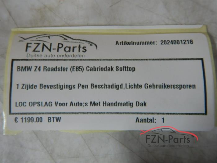 BMW Z4 Roadster (E85) Cabriodak Softtop