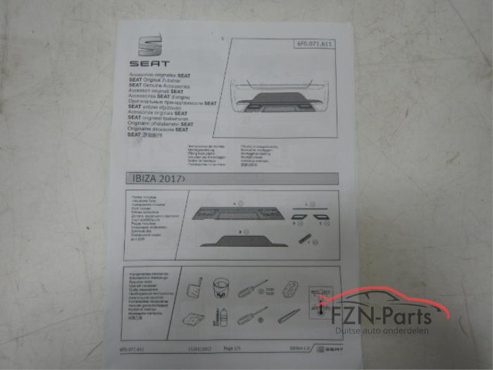 Seat Ibiza 6F FR Achterbumper onderlip Diffuser+Inleg