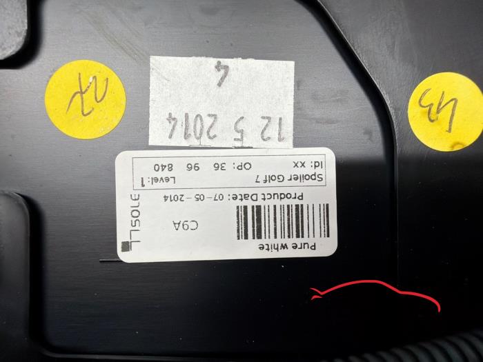VW Golf 7 R R-Line/GTD/GTI spoiler Achterklep LC9A