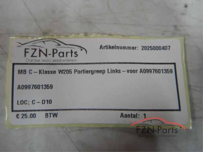 MB C-klasse W205 Portiergreep Links-Voor Wit