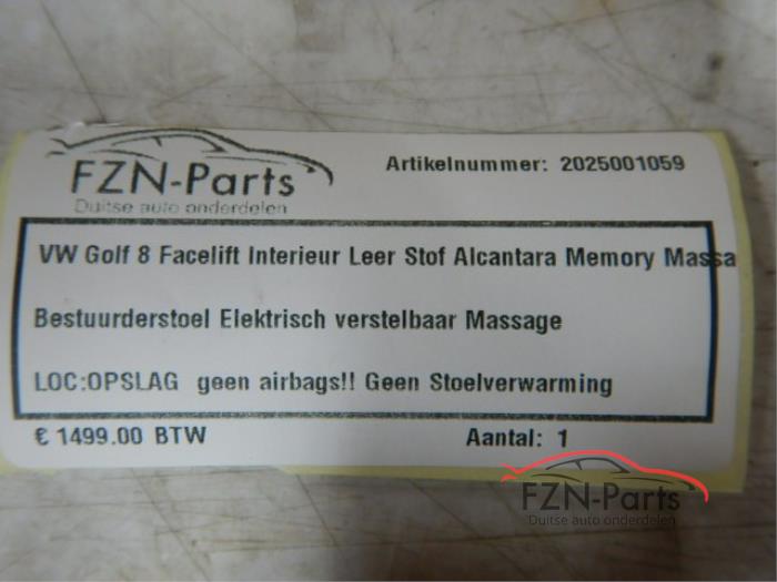 VW Golf 8 Facelift Interieur Leer Stof Alcantara Memory Alcantara