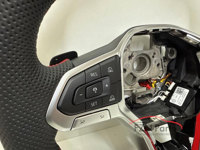 VW Golf 8 GTI Stuur Leer Leder Rood Stiksel MF+F1+ACC Verwarmd