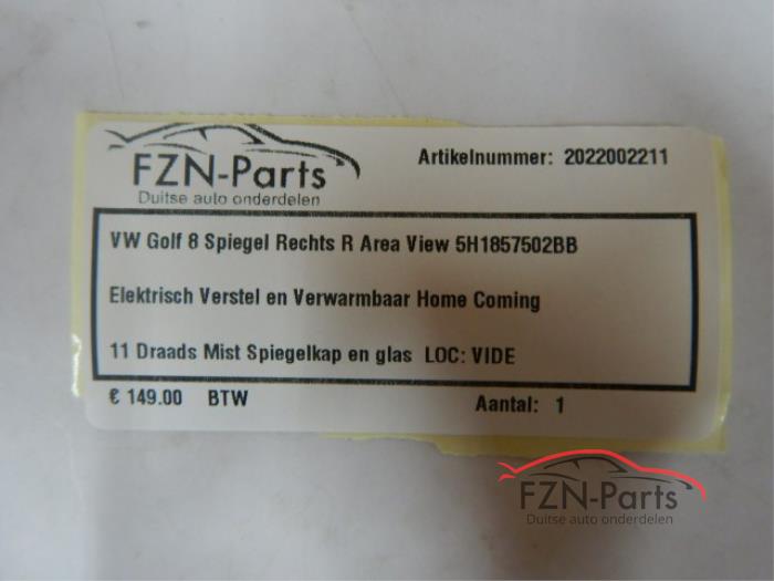 VW Golf 8 Spiegel Rechts R