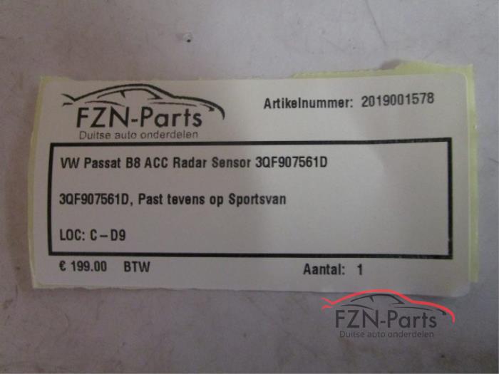 VW Passat B8 ACC Radar Sensor