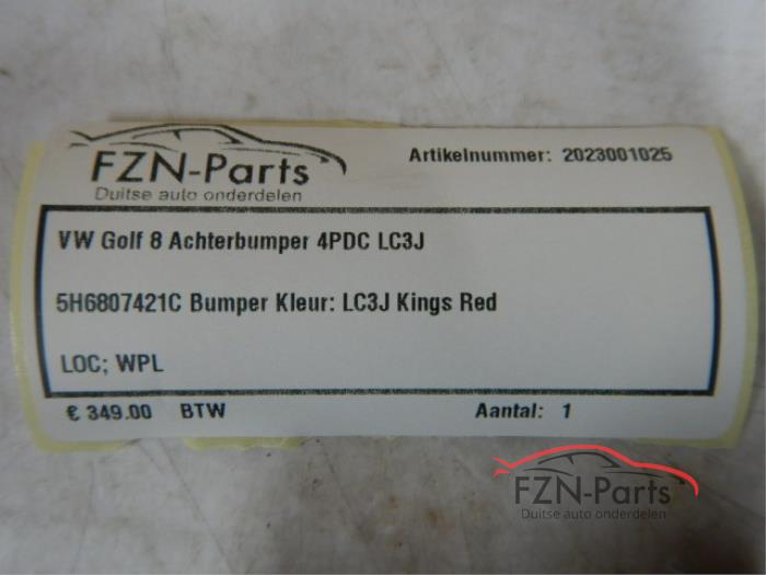 VW Golf 8 5h Achterbumper 4PDC LC3J