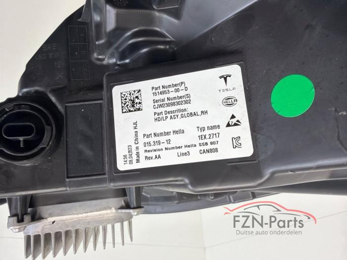 Tesla Model 3 VOLLED Facelift VOLLED Koplamp Rechts