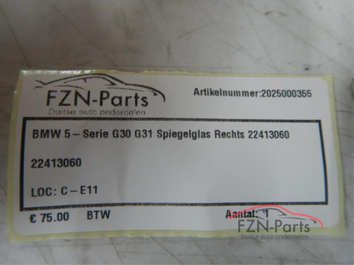 BMW 5-Serie 3-serie G20 G21 G30 G31 Spiegelglas Rechts