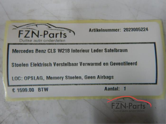 Mercedes Benz CLS W218 Interieur Leder Satelbraun Stoelen