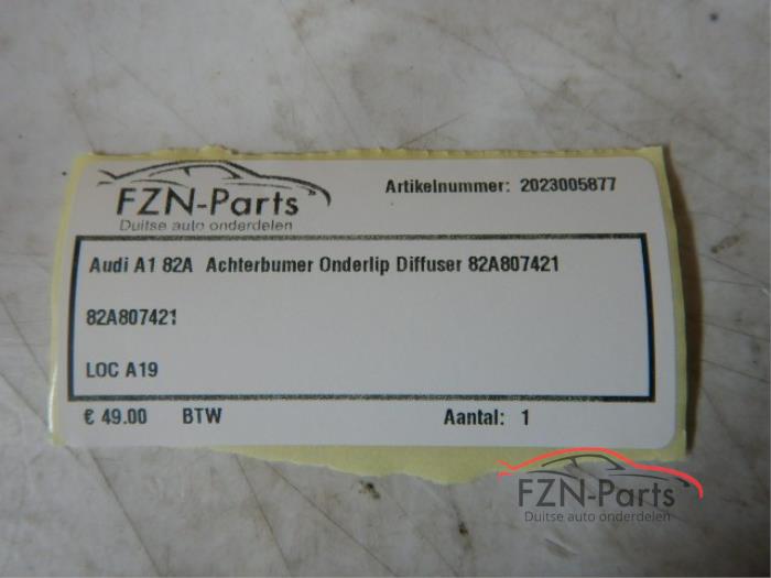Audi A1 82A Achterbumper Onderlip Diffuser