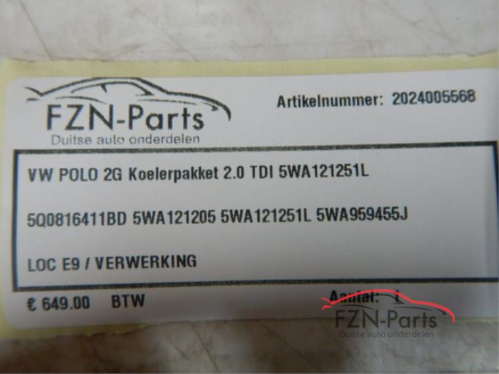 VW Polo 2G koelerpakket 1.0 TSI