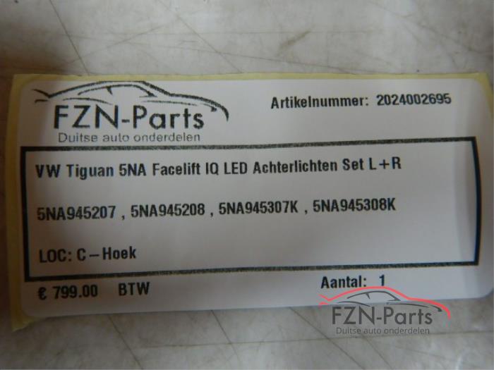 VW Tiguan 5NA Facelift IQ LED Achterlichten Set Links+Rechts