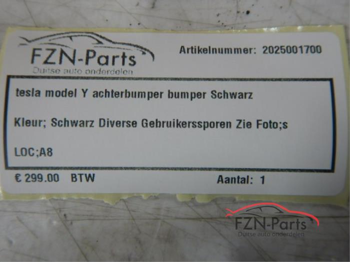 Tesla Model Y Achterbumper Bumper Zwart