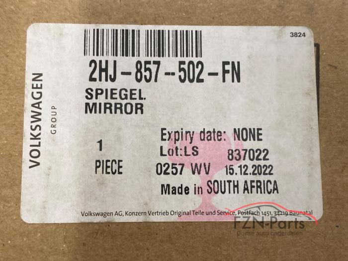 VW Amarok 2HJ Zij buiten spiegel Rechts Side-assist Chrome