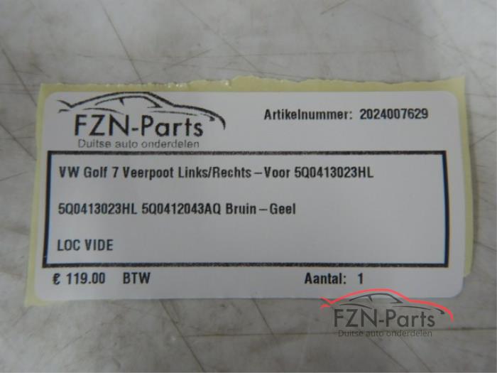 VW Golf 7 Veerpoot Links/Rechts-Voor