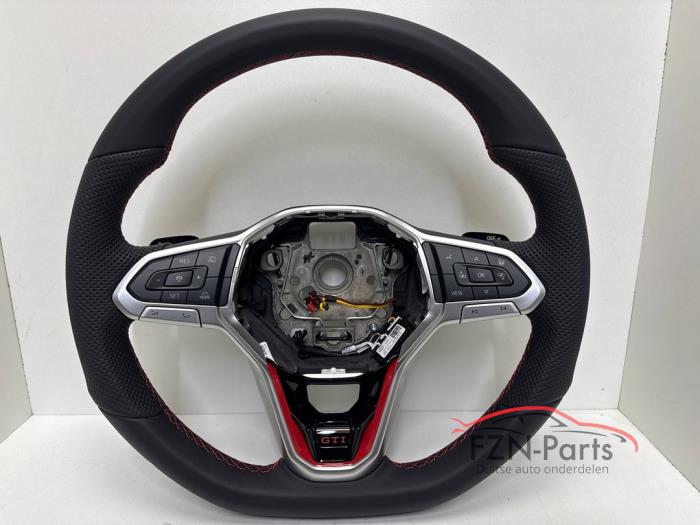 VW Golf 8 GTI Stuur Leer Leder Rood Stiksel MF+F1+ACC Verwarmd