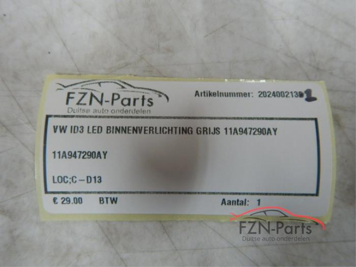 VW ID3 LED Binnenverlichting Grijs