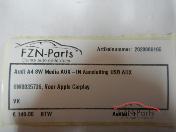 Audi A4 8W Aux / USB Aansluiting