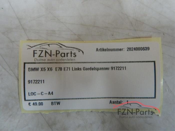 BMW X5 X6 E70 E71 Links Gordelspanner
