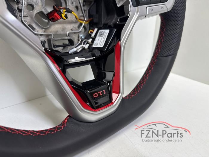 VW Golf 8 GTI Stuur Leer Leder Rood Stiksel MF+F1+ACC Verwarmd